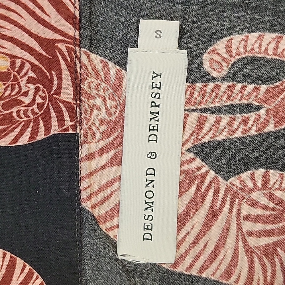Desmond & Dempsey Sansiando Tiger Pajama Long Button Top Size S - Picture 6 of 8